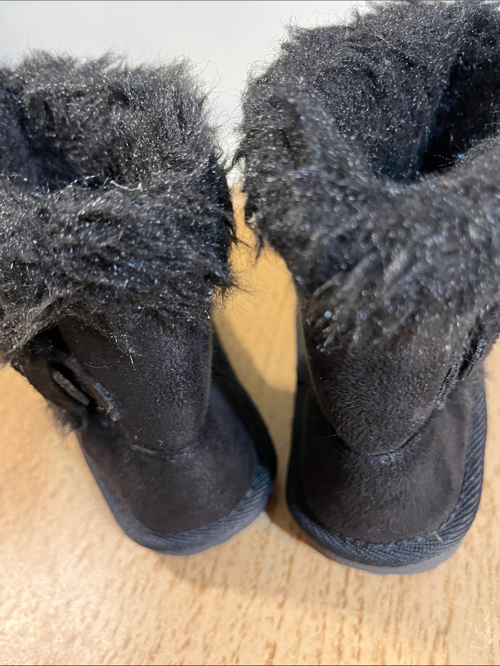 Place Kids Black Faux-Fur Buckle Winter Boots - Picture 4 of 6